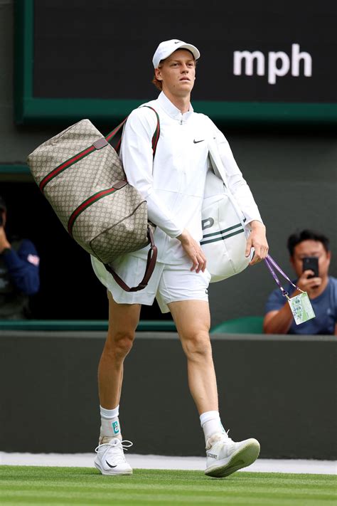 jannik sinner gucci bag wimbledon|jannik sinner gucci duffle bag.